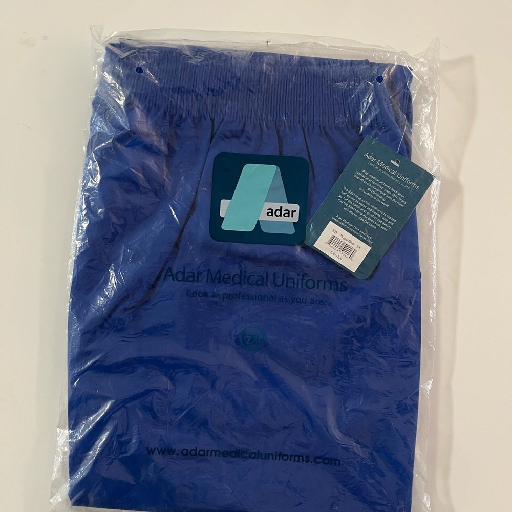Adar Women's Blue Medical Uniform Pants Size 2X